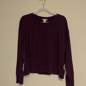 Athleta With Ease Top - Deep Purple Long Sleeve Top